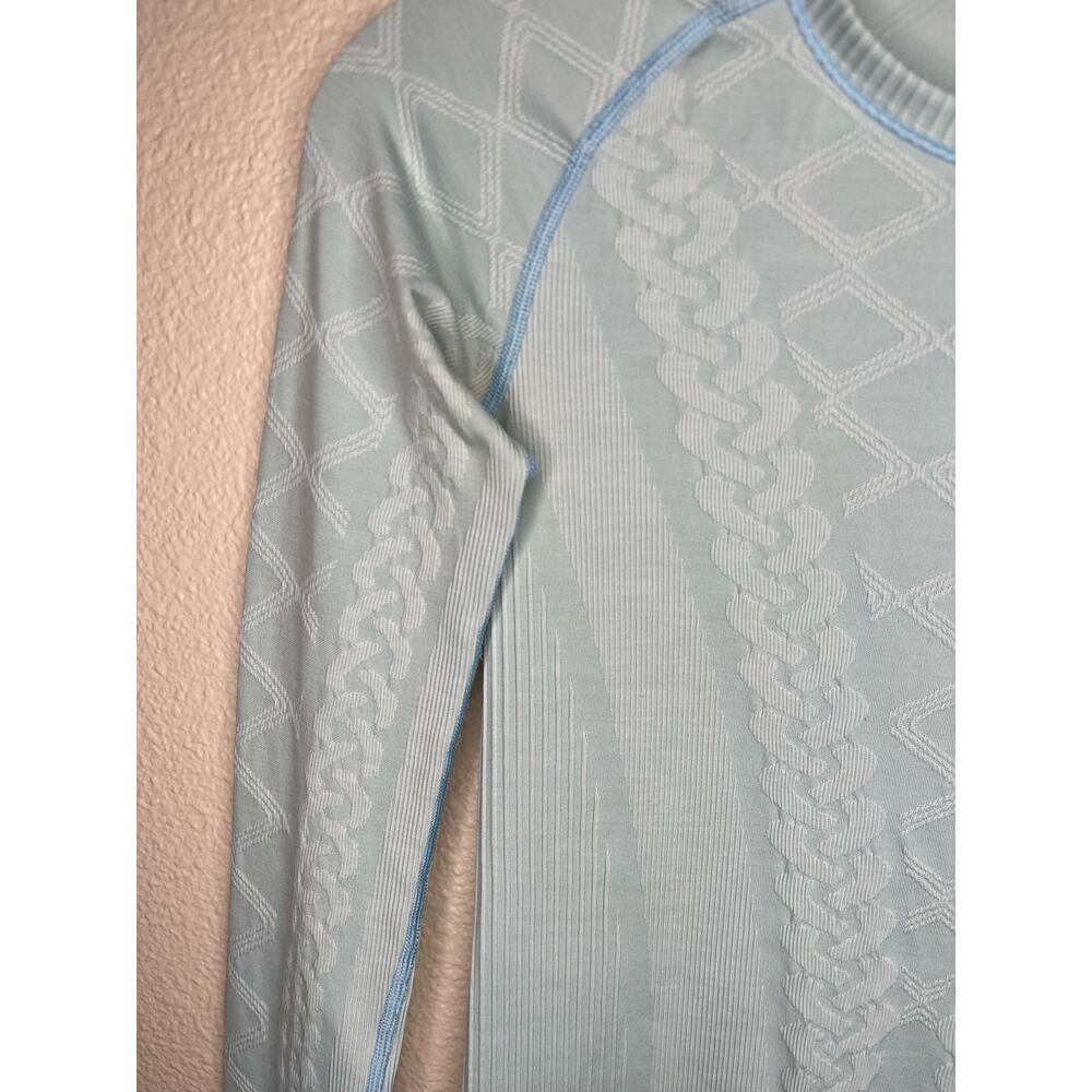 LULULEMON Restless Pullover Heathered Caspian Blue Size 6 - Picture 8 of 9